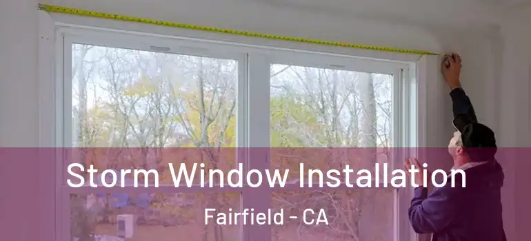  Storm Window Installation Fairfield - CA